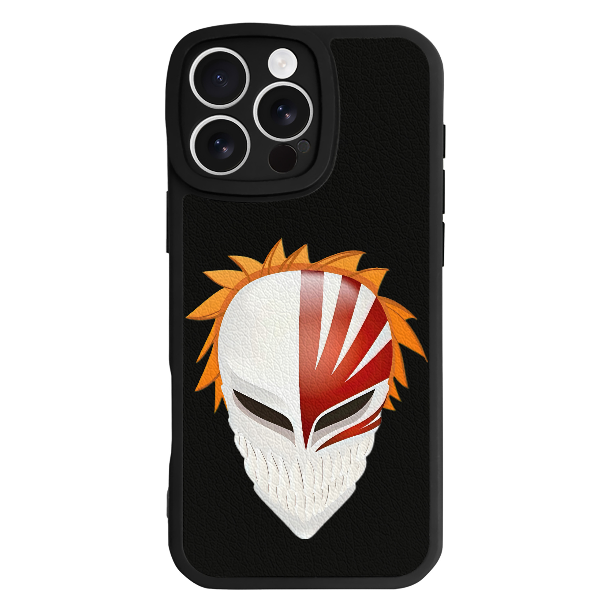 （画像用） ブリーチ 黒崎一護（くろさき いちご）BLEACH Kurosaki Ichigo 【iPhone 16シリーズ対応】シリコンスマホケース（レザー調） 材質：シリコン